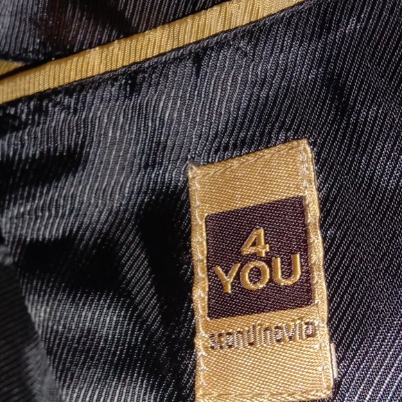 4 YOU Scandinavia Men's Notch Lapel Single Breasted Blazer Jacket Black Size XL - Picture 4 of 4